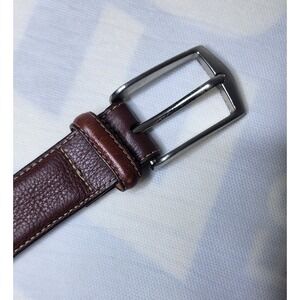 Martin Dingman Tumbled Glove Leather Brown Silver Buckle,‎ size 90/36 11014 USA
